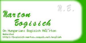 marton bogisich business card